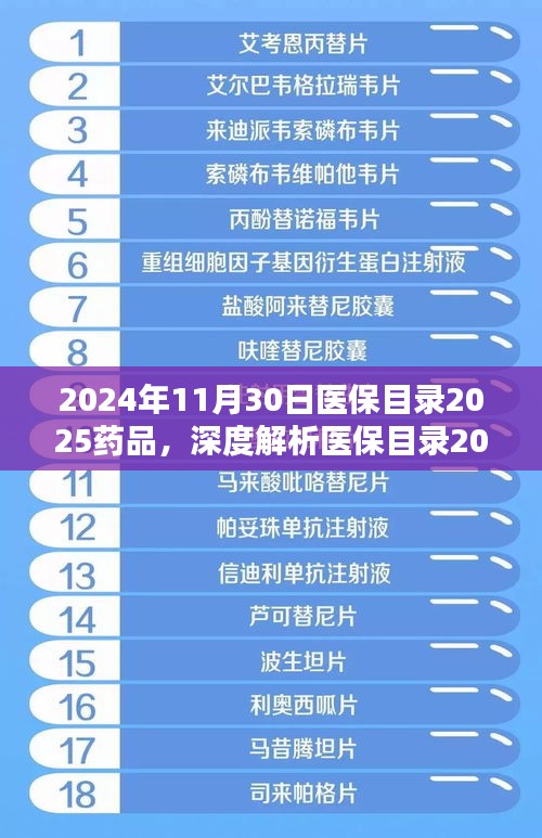 医保目录2025药品深度解析，特性、体验、竞品对比及用户群体分析