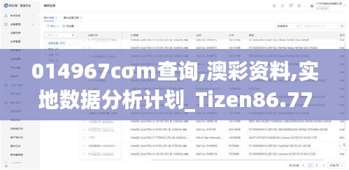 014967cσm查询,澳彩资料,实地数据分析计划_Tizen86.771