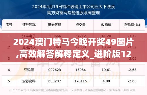 2024澳门特马今晚开奖49图片,高效解答解释定义_进阶版129.550