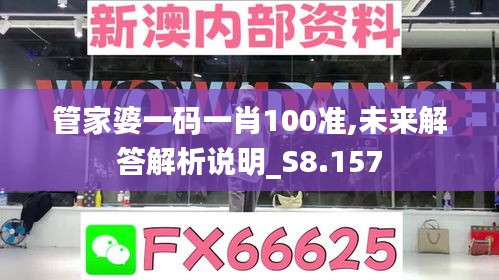 管家婆一码一肖100准,未来解答解析说明_S8.157