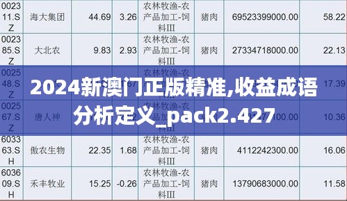 2024新澳门正版精准,收益成语分析定义_pack2.427