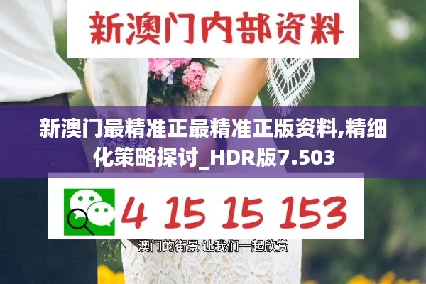 新澳门最精准正最精准正版资料,精细化策略探讨_HDR版7.503