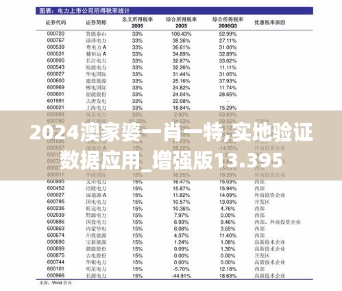 2024澳家婆一肖一特,实地验证数据应用_增强版13.395