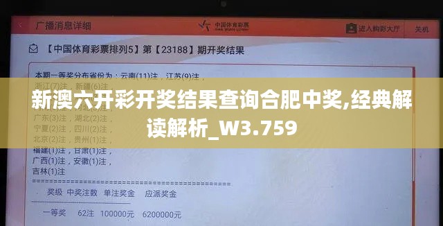 新澳六开彩开奖结果查询合肥中奖,经典解读解析_W3.759