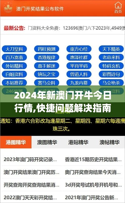 2024年新澳门开牛今日行情,快捷问题解决指南_专业版7.641