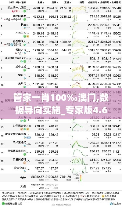 管家一肖100‰澳门,数据导向实施_专家版4.603