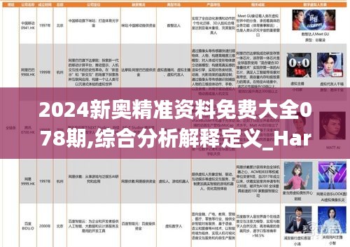 2024新奥精准资料免费大全078期,综合分析解释定义_Harmony款8.738