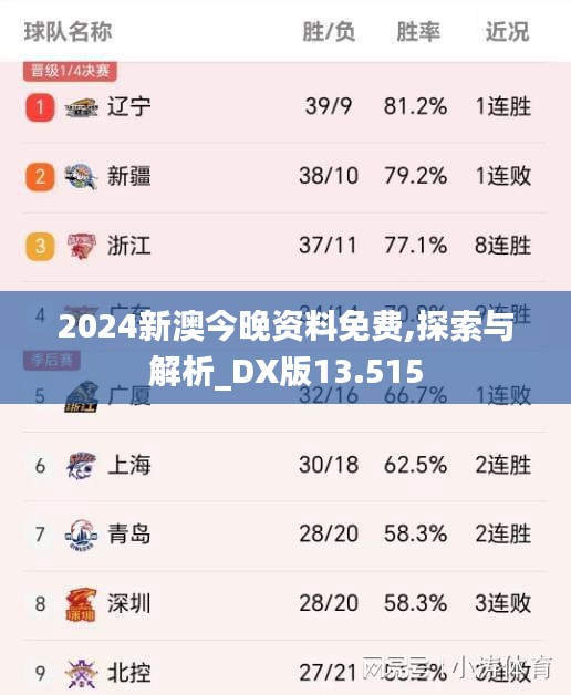 2024新澳今晚资料免费,探索与解析_DX版13.515