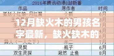 最新趋势下的缺火缺木男孩命名艺术深度测评及名字精选