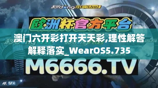 澳门六开彩打开天天彩,理性解答解释落实_WearOS5.735