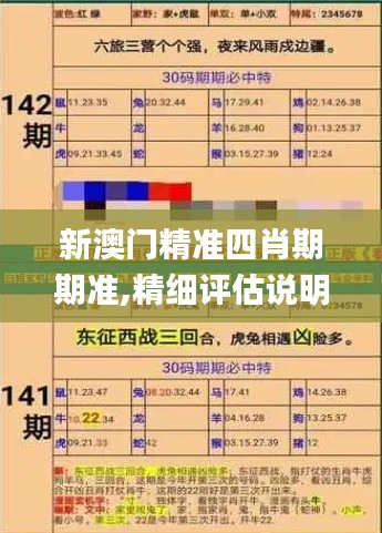 新澳门精准四肖期期准,精细评估说明_Device6.510