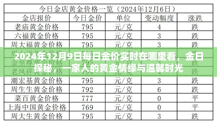 金日探秘，黄金情缘与温馨时光，实时金价追踪