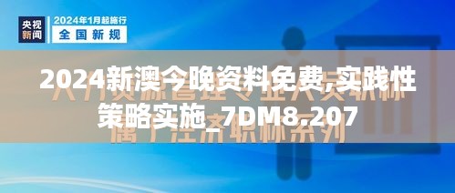 2024新澳今晚资料免费,实践性策略实施_7DM8.207