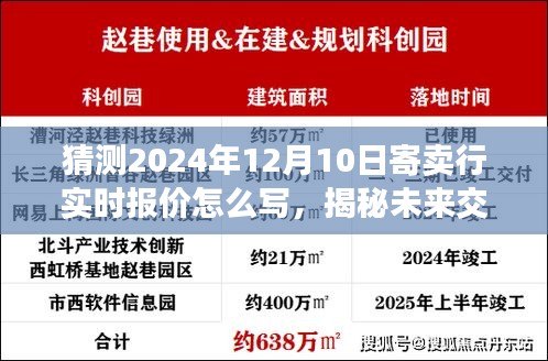 揭秘未来交易新纪元，寄卖行智能报价系统前瞻体验与实时报价预测（2024年12月10日）