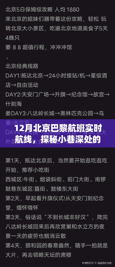 探秘北京小巷与巴黎航线的交汇点，独特风味小店与实时航线揭秘