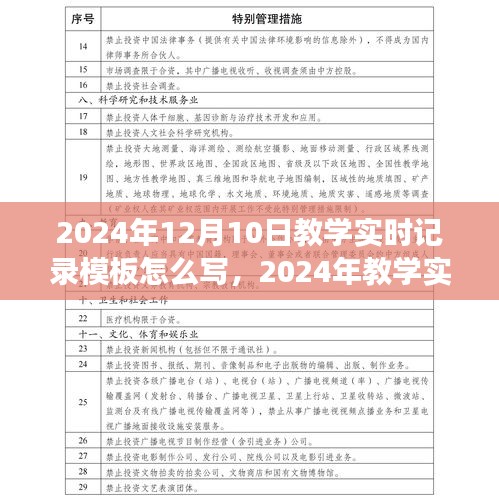 2024年教学实时记录模板书写指南，背景、事件与深远影响的全面解析