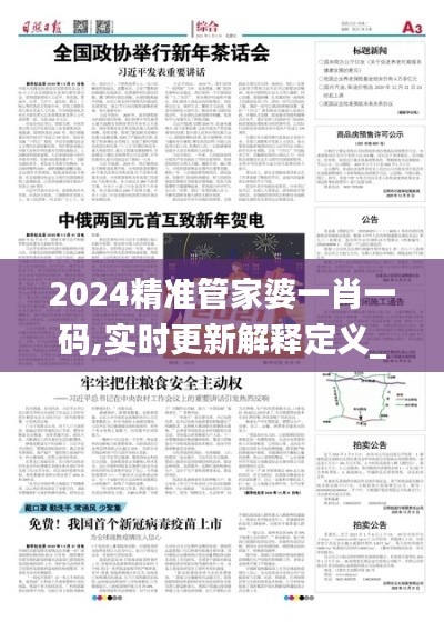 2024精准管家婆一肖一码,实时更新解释定义_Superior8.349