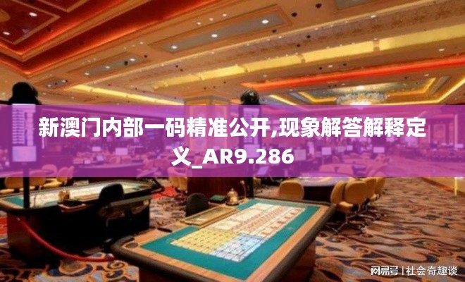 新澳门内部一码精准公开,现象解答解释定义_AR9.286