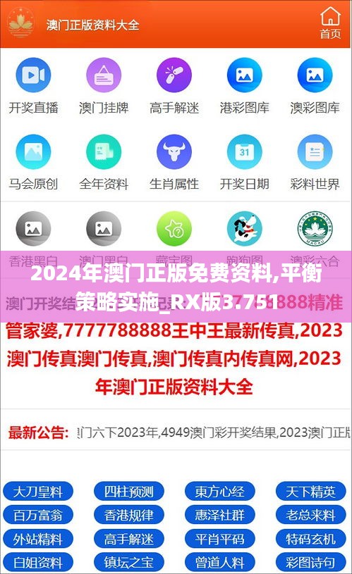 2024年澳门正版免费资料,平衡策略实施_RX版3.751