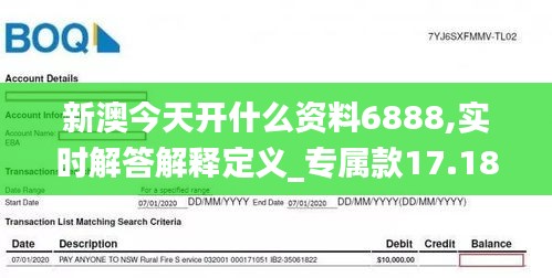 新澳今天开什么资料6888,实时解答解释定义_专属款17.189