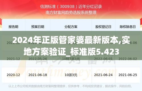 2024年正版管家婆最新版本,实地方案验证_标准版5.423