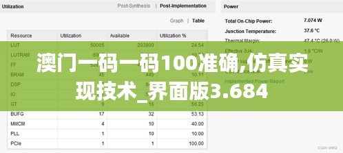 澳门一码一码100准确,仿真实现技术_界面版3.684