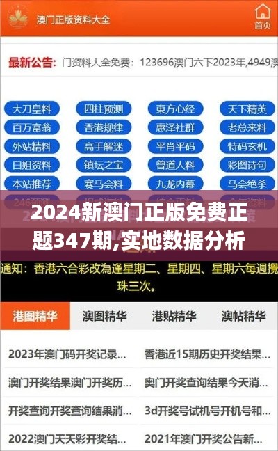 2024新澳门正版免费正题347期,实地数据分析方案_uShop6.878