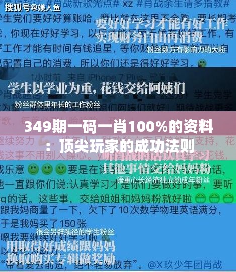 349期一码一肖100%的资料：顶尖玩家的成功法则