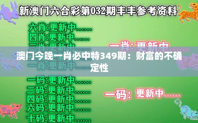 澳门今晚一肖必中特349期：财富的不确定性