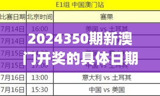 2024350期新澳门开奖的具体日期和时间是什么？,经验分享解答落实_Holo10.474