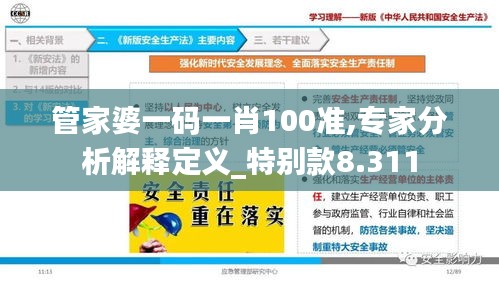 管家婆一码一肖100准,专家分析解释定义_特别款8.311