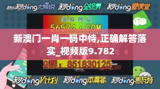 新澳门一肖一码中恃,正确解答落实_视频版9.782