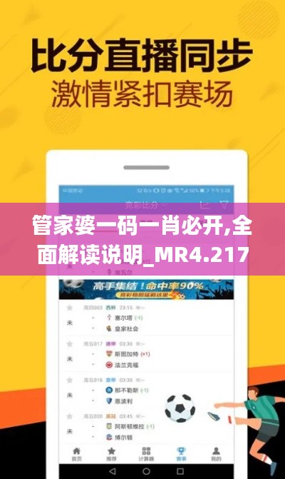 管家婆一码一肖必开,全面解读说明_MR4.217