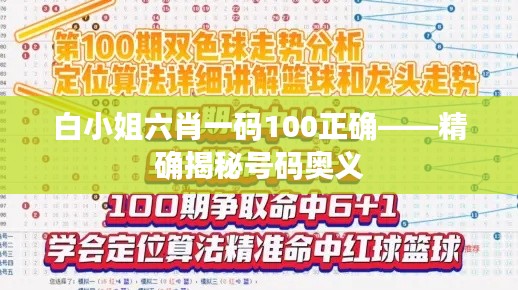 白小姐六肖一码100正确——精确揭秘号码奥义