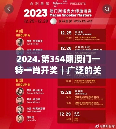 2024.第354期澳门一特一肖开奖｜广泛的关注解释落实热议