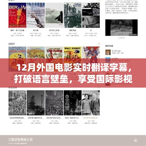 打破语言壁垒！实时翻译字幕让你尽享国际影视盛宴在12月开启新篇章