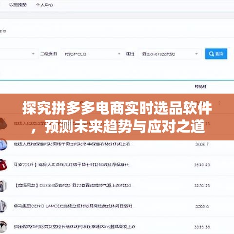 拼多多电商实时选品软件深度解析，未来趋势预测与应对策略探究