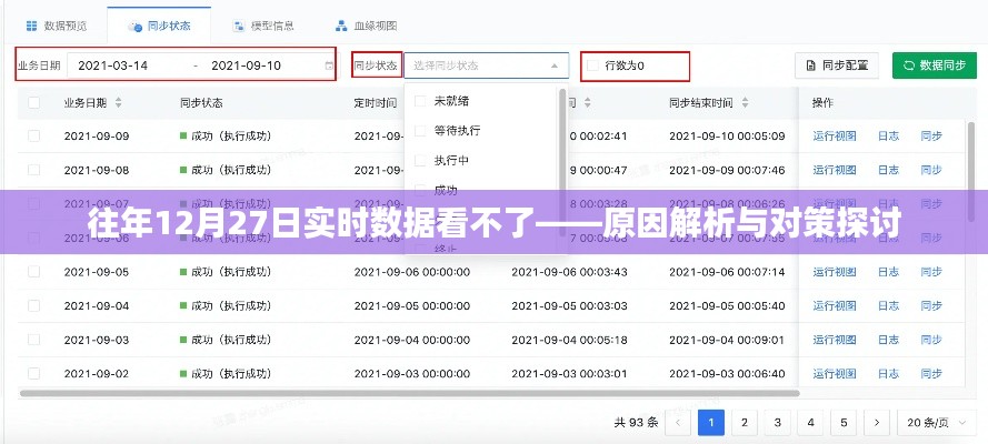 往年12月27日实时数据无法查看，原因及对策解析