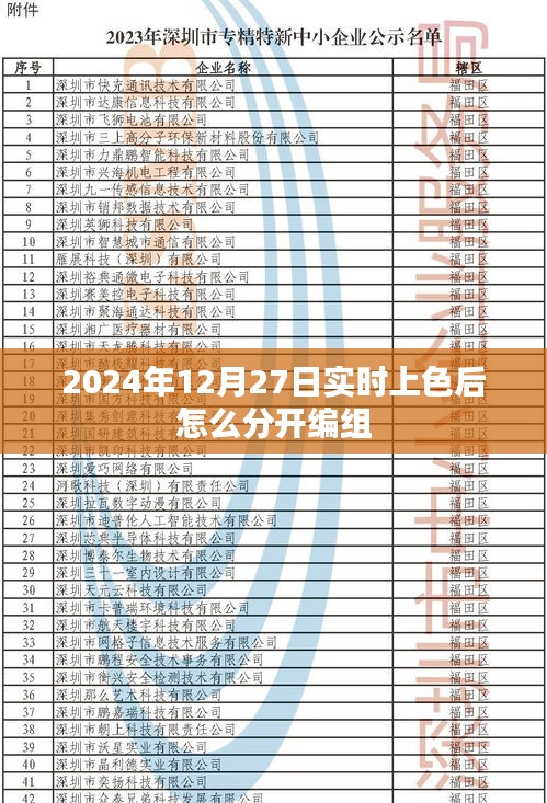 上色后编组分离技巧，2024年上色分离方法详解