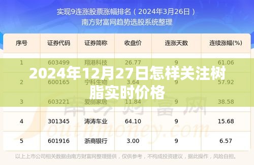 2024年树脂实时价格关注指南