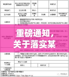 重磅通知，关于落实某项重要事项的关键步骤与指导