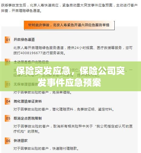 保险突发应急，保险公司突发事件应急预案 