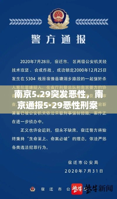 南京5.29突发恶性，南京通报5·29恶性刑案 