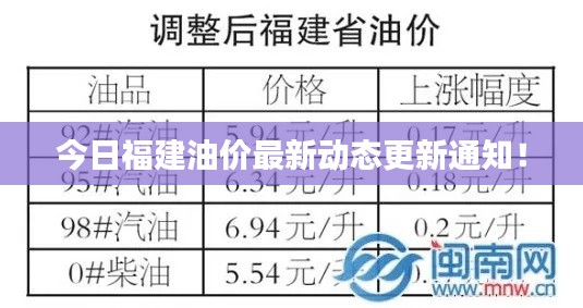 今日福建油价最新动态更新通知！