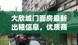 大欣城门面房最新出租信息，优质商铺一览无余