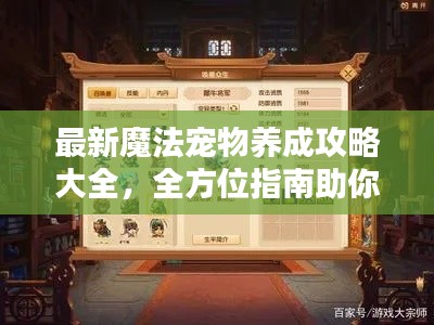 最新魔法宠物养成攻略大全，全方位指南助你成为宠物大师！