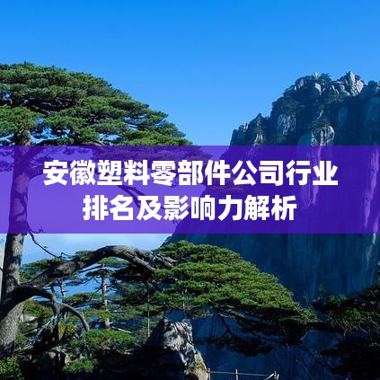 安徽塑料零部件公司行业排名及影响力解析