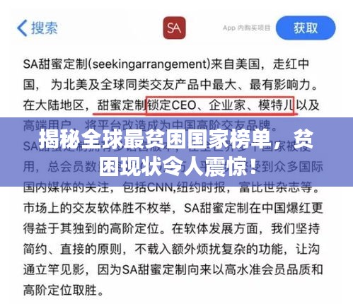 揭秘全球最贫困国家榜单，贫困现状令人震惊！