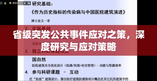 省级突发公共事件应对之策，深度研究与应对策略