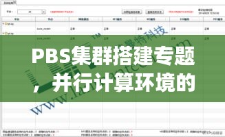 PBS集群搭建专题，并行计算环境的高效构建与管理